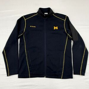 Michigan Wolverines Columbia Sportswear Full Zip Fleece Jacket Men's M Navy Blue